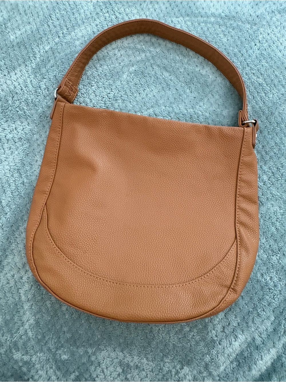 thirty-one Cognac Brown Pebbled Leather Shoulder Midway Hobo - Picture 3 of 10